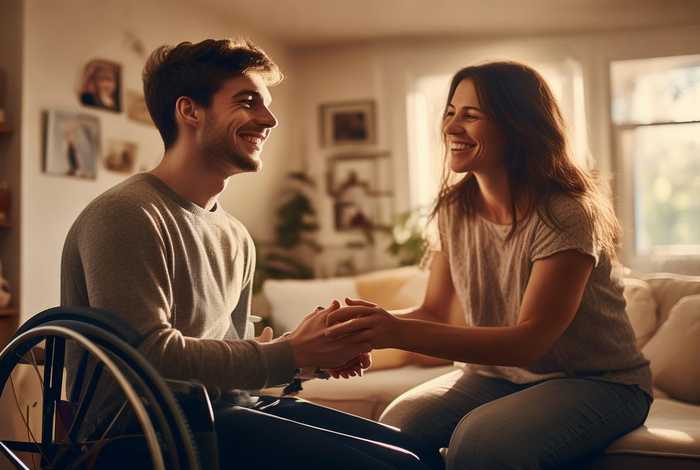 残疾儿子和母亲一起生活、一个残疾小伙跟母亲一起