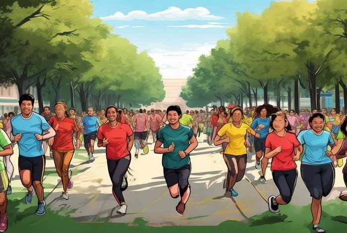 奔跑生活,阳光校园,健康中国黑板报；校园运动阳光健康跑