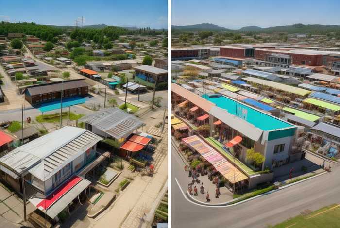 家乡生活服务设施方面的变化对比图；家乡生活服务设施方面的变化有哪些