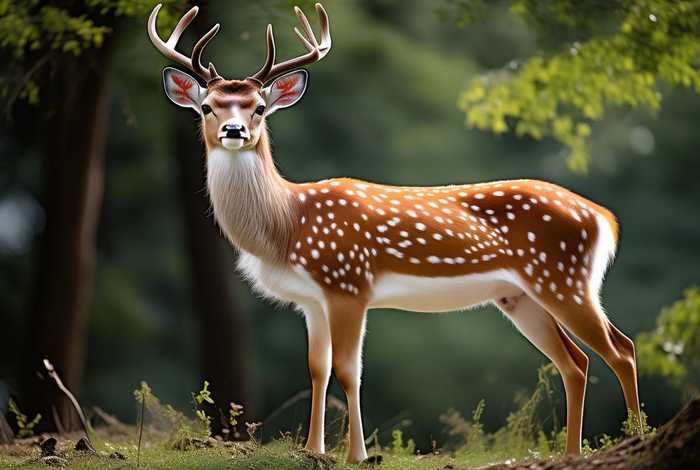 梅花鹿的外形特点描写（梅花鹿的外形特点描写片段）