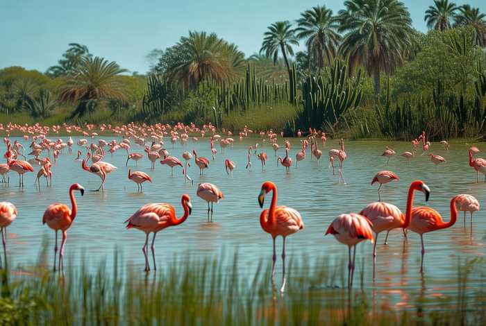 火烈鸟生活在哪里的什么地方 火烈鸟生活的地方有什么植物