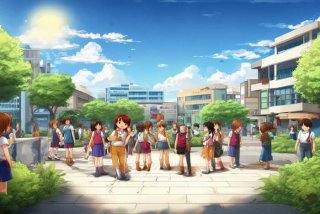 多彩的校园生活绘画初一，多彩的校园生活绘画初一上册