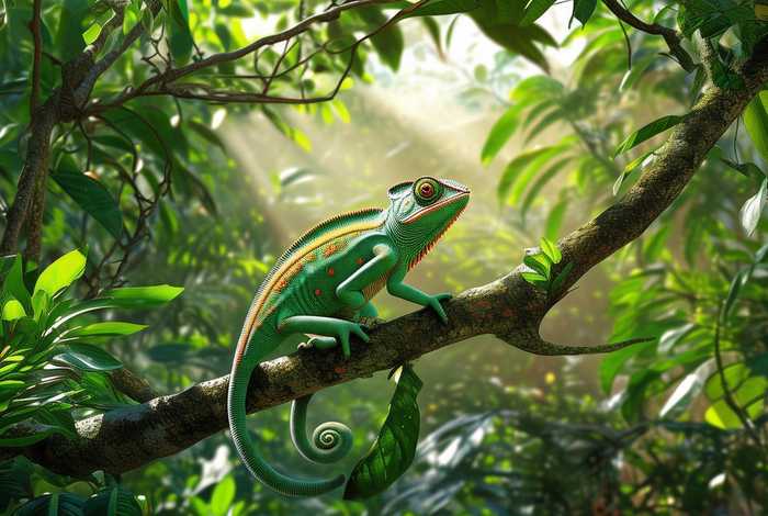 变色龙生活在哪里的视频；变色龙生活在哪里的视频教学