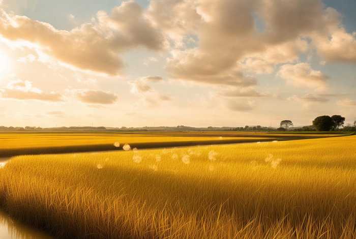 金色的稻田；金色的稻田描写