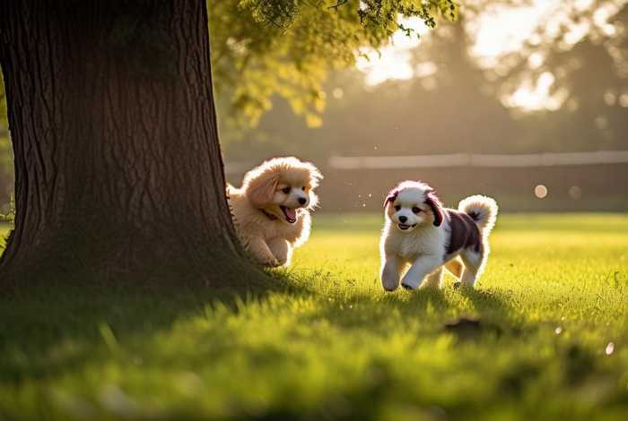 两只小狗联系生活实际；两只小狗联系生活实际的句子