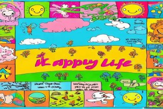 快乐的生活手抄报模板，快乐的生活手抄报模板内容