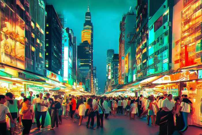 城市新生活的画（城市中的新生活）