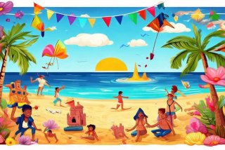 多彩的假期生活手抄报A3，多彩的假期生活手抄报a3