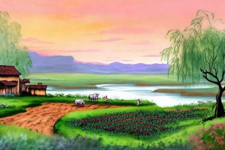 关于田园生活的古诗小报；关于田园生活的古诗小报图片