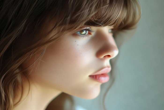 侧脸生活照女生、侧脸女生真实生活照片