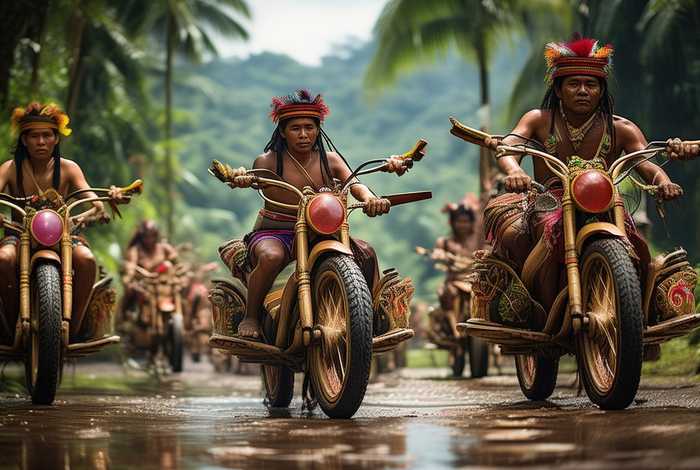 菲律宾原始部落(菲律宾原始部落木摩托车) 菲律宾原始部落(菲律宾原始部落木摩托车)