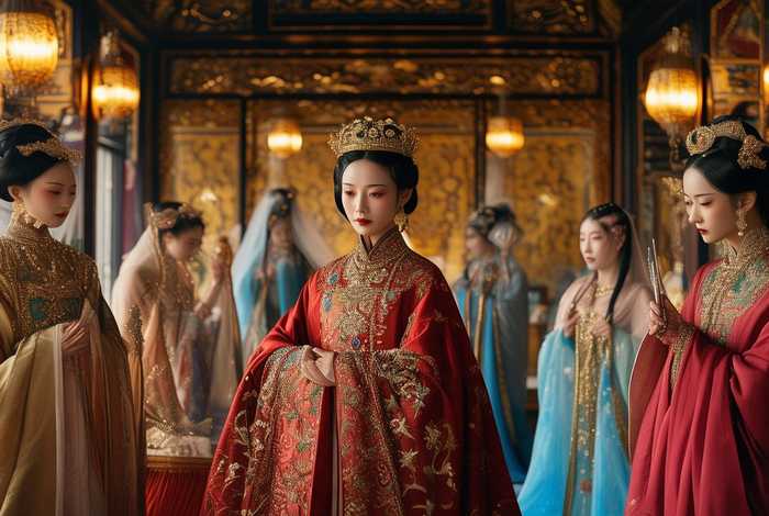 古代皇帝的后宫；古代皇宫里后宫的职位