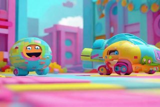 吃豆人吃车视频，吃豆人车早教视频