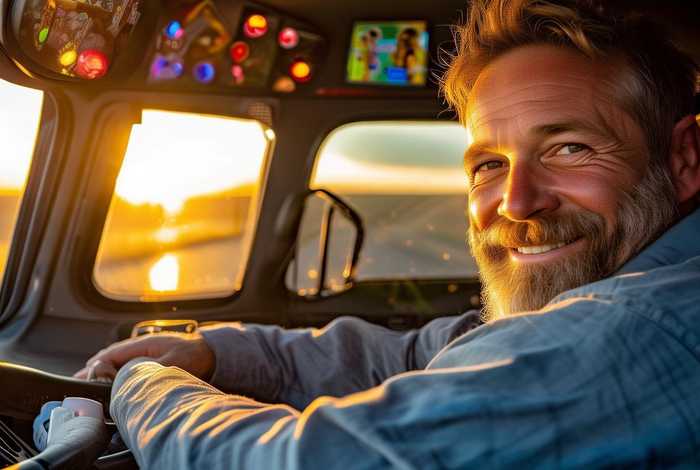 货车司机的幸福生活；长途货车司机的幸福生活