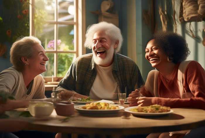 三人共同生活；三个人共同生活