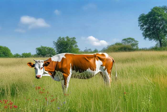 奶牛生活在哪里怎么画；奶牛生活在哪里用英语怎么说