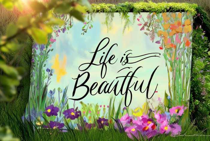 生活美好图片带字唯美图片，生活美好图片带字唯美图片下载
