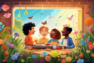 手绘幸福生活的图片（手绘幸福生活的图片素材）