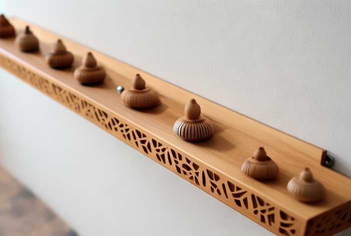 品欧生活家具钉在墙壁上托盘摆设小物件的木头的长条的 - 钉在墙上的家具如何拆