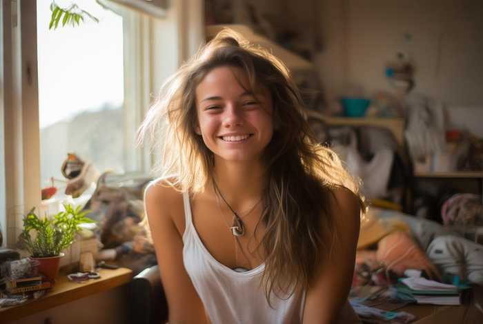 女生生活日常素颜照，女生生活日常素颜照图片