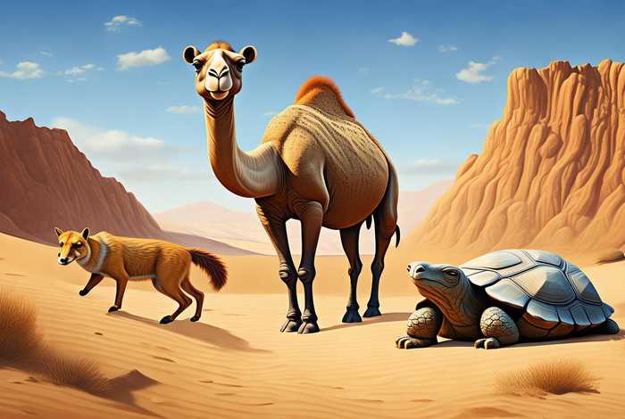 生活在沙漠里的动物简笔画、生活在沙漠里的动物简笔画图片