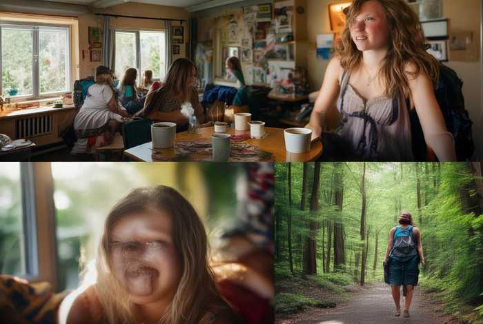 女生生活照组；女生生活照组合图片