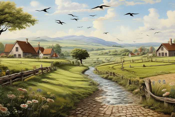 描写乡村生活的四字词语有哪些、描写乡村生活的四字词语有哪些？