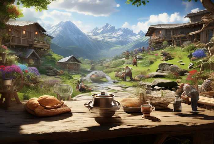 山庄日常生活，山庄日常生活图片