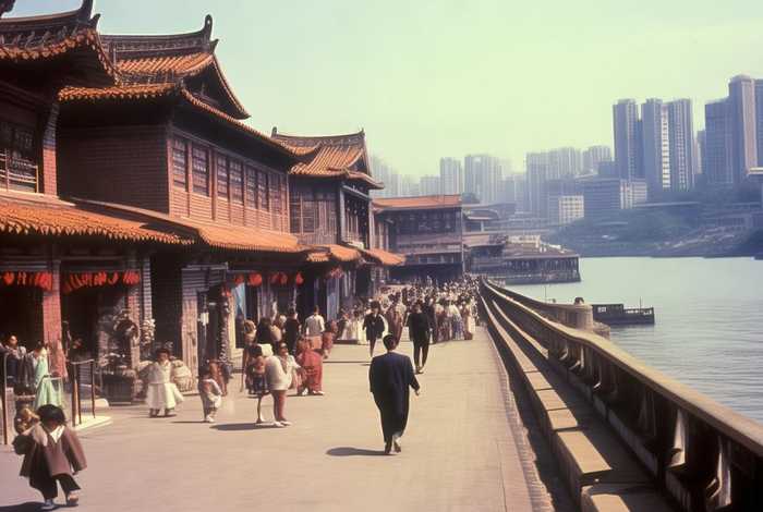 七十年代重庆临江门彩色明信片 重庆七十年代照片