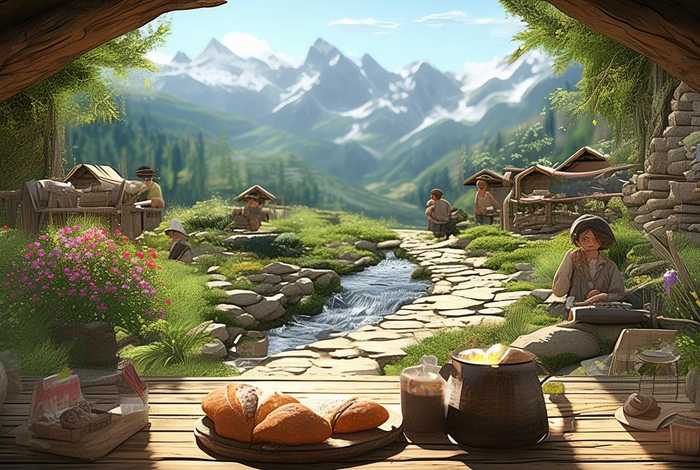 山庄日常生活，山庄日常生活图片