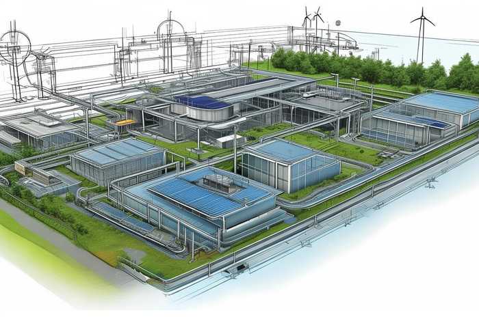 生活污水处理工艺设计图；生活污水处理工艺设计图纸