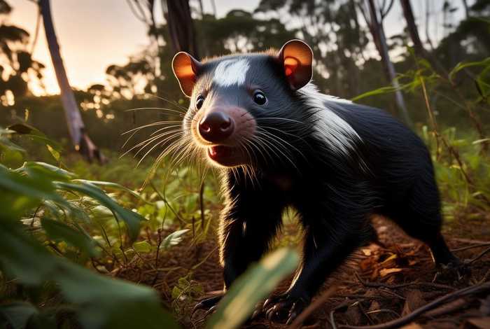 生活在塔斯马尼亚岛的袋獾（塔斯马尼亚岛的动物）