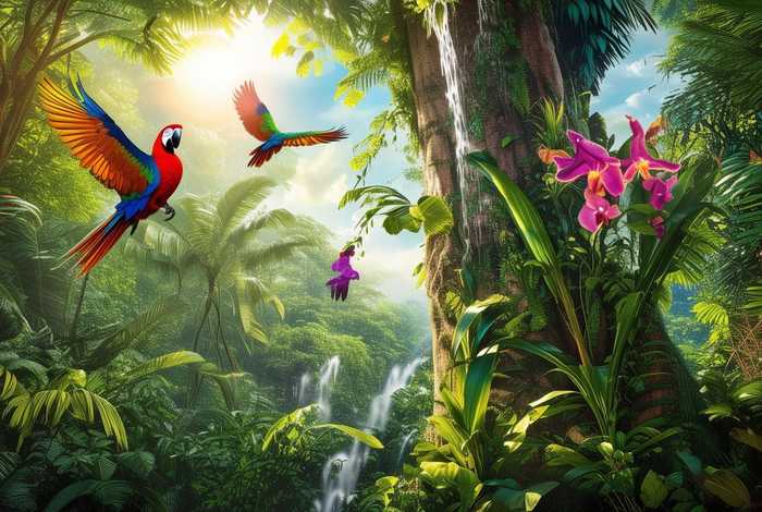 生活在热带雨林树冠层的动植物；生活在热带雨林树冠层的动植物是