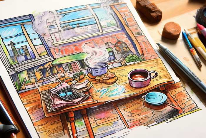 生活手绘插画图片；生活手绘插画图片素材