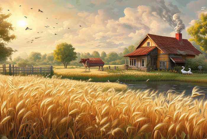 惬意田园生活，惬意的田园生活,真让人向往啊!是什么修辞手法