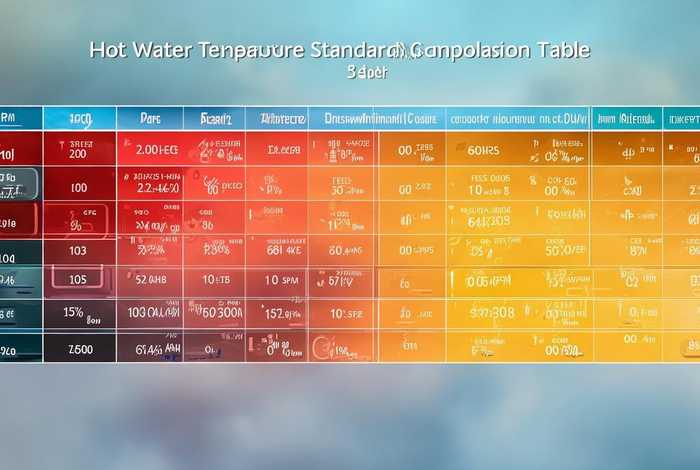 热水温度标准对照表;热水温度标准对照表最新 热水温度标准对照表;热水温度标准对照表最新