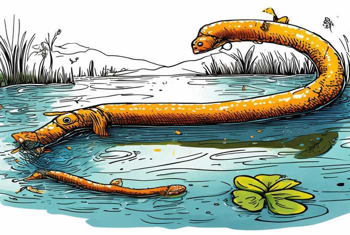 泥鳅生活环境图片简笔画；泥鳅生活环境图片简笔画彩色