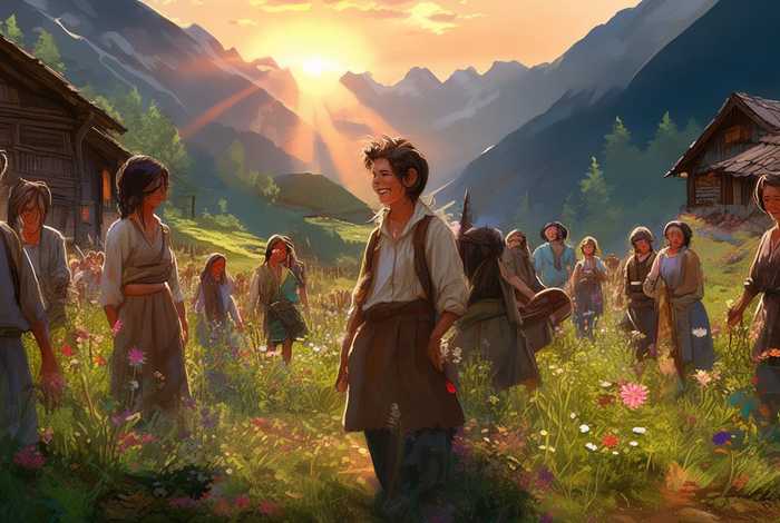 山村生活任逍遥;山村生活任逍遥,光芒万丈 山村生活任逍遥;山村生活任逍遥,光芒万丈