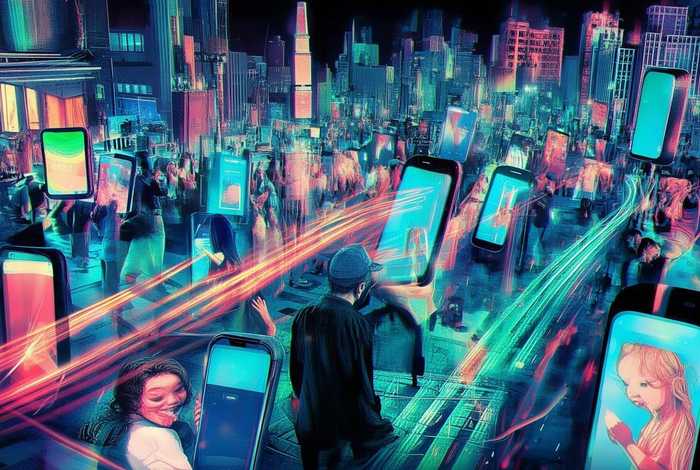 手机影响生活图片；手机对生活的影响图片