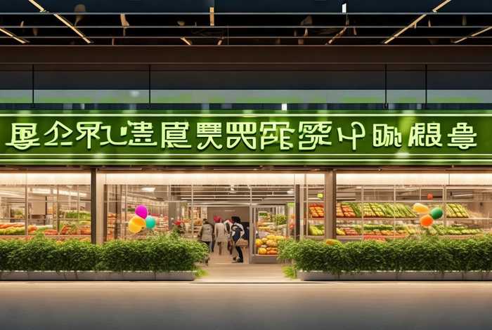 生鲜生活超市门头 生鲜生活超市门头图片