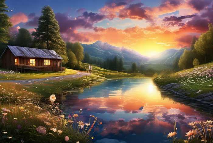 生活如画的意思；生活如诗如画的意思