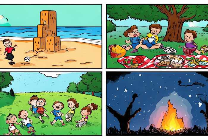 生活四格漫画图片（暑假生活四格漫画图片）