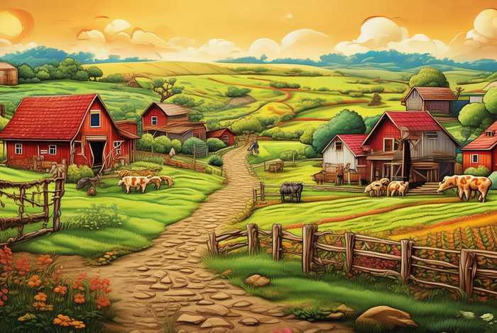 农村生活图案，农村生活图案图片