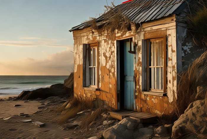 生活在海边的一个破房子中英语，生活在海边的一个破房子中英语怎么说