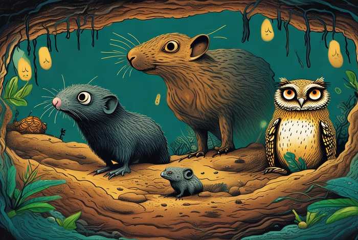 生活在地底下的动物简笔画 - 生活在地底下的动物简笔画图片