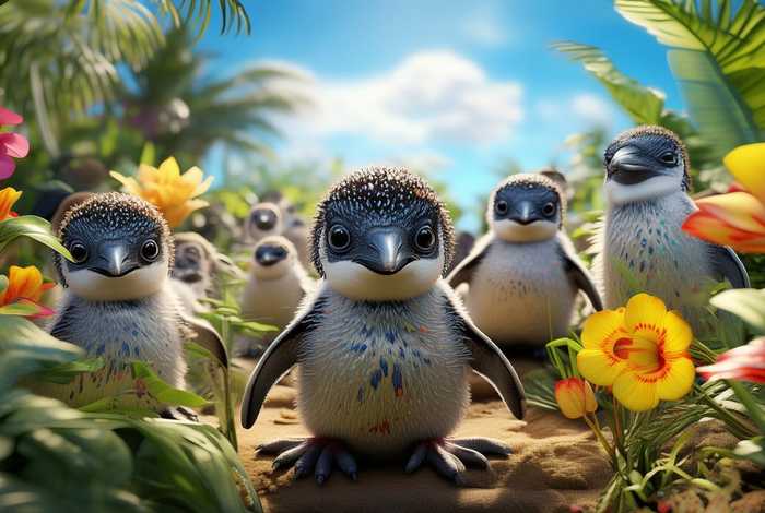 生活在热带的企鹅幼崽 - 生活在热带的企鹅幼崽有哪些