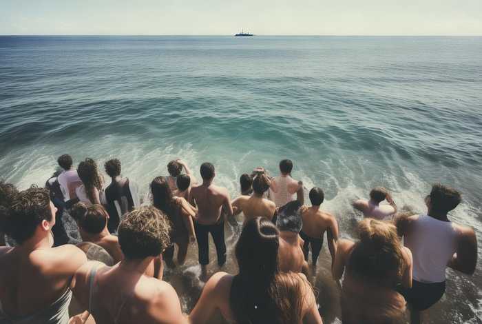 生活在海边的人的发现地球形状，生活在海边的人们