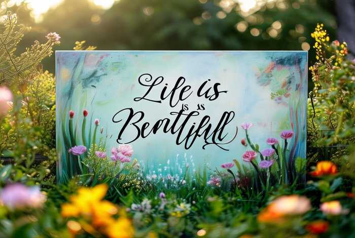 生活美好图片带字唯美图片，生活美好图片带字唯美图片下载
