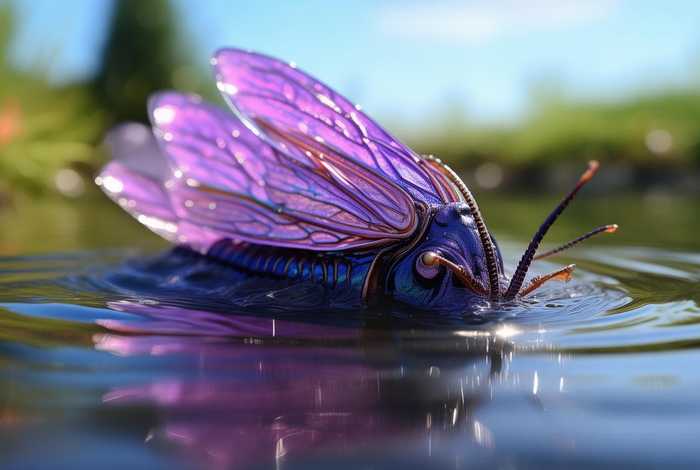 生活在水里的昆虫 半圆形 紫色（生活在水里的昆虫 半圆形 紫色的虫子）