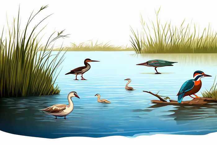 生活在水里的鸟类图片；生活在水里的鸟类图片简笔画